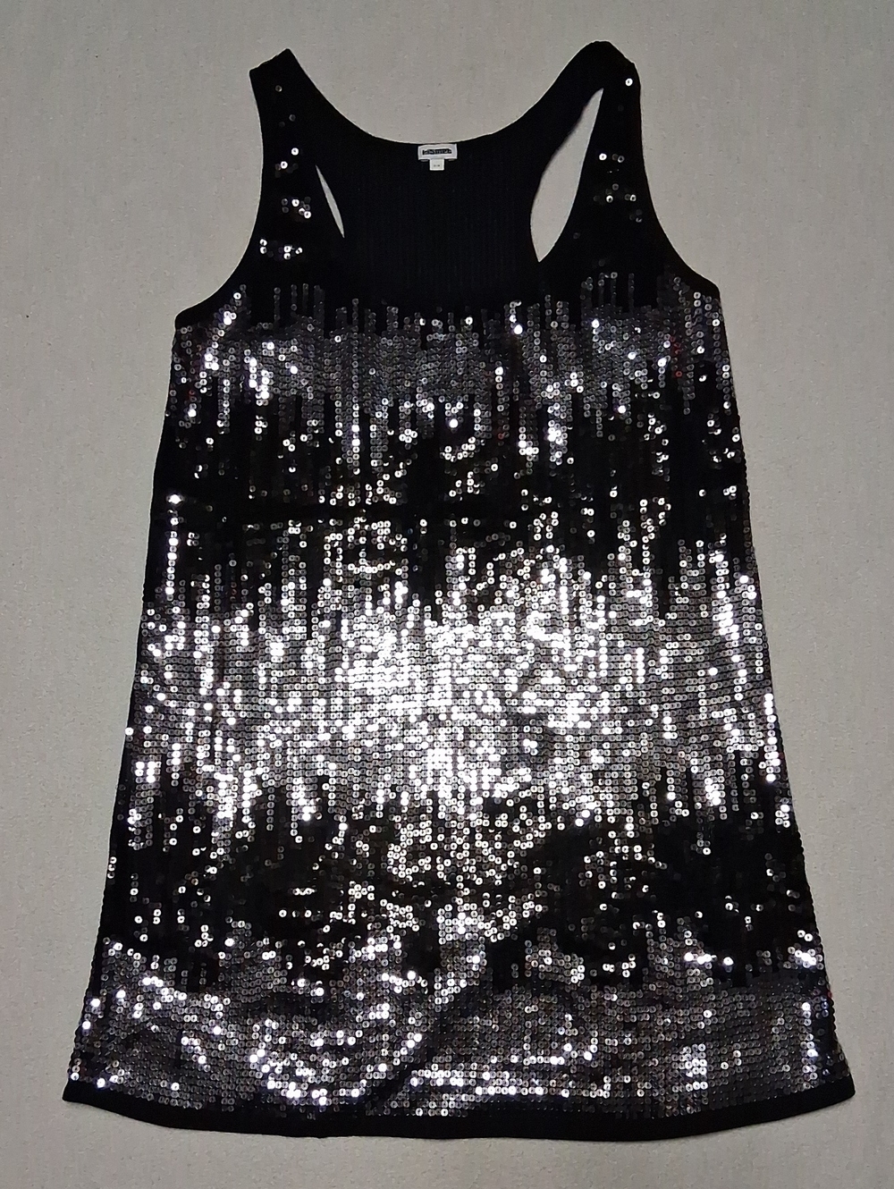 Kismet Black and Silver Sequin Ombre Mini